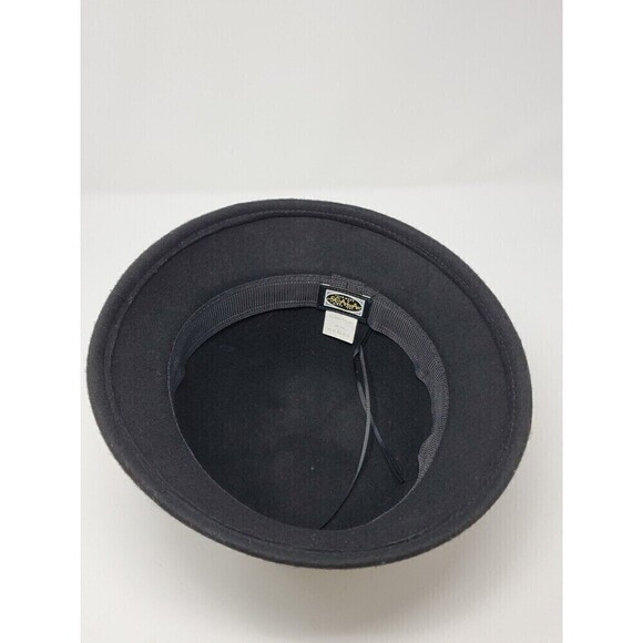 SCALA 100% WOOL BLACK CLOCHE BUCKET STYLE HAT WOMEN OS ADJUSTABLE - Picture 8 of 12